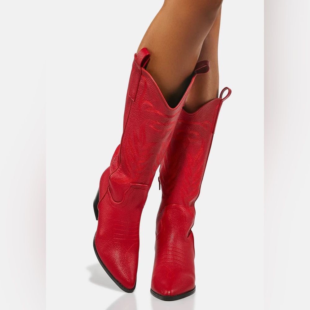 Dolls kill sold out red cowboy boots new in box